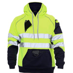 Load image into Gallery viewer, Hi Viz Vis High Visibility Jacket Hoodie Work 3 Zip Hooded SweatShirt Fleece Menswear Clothes Workwear Man Long Sleeve Top Comfy Longsleeves Underwear Uniforms