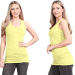 Load image into Gallery viewer, LUXE DIVA Women's Long Racerback Bodycon Vest Top Fitted Sleeveless Muscle Tank for Gym, Yoga, Fitness & Casual Wear Sizes 8-26