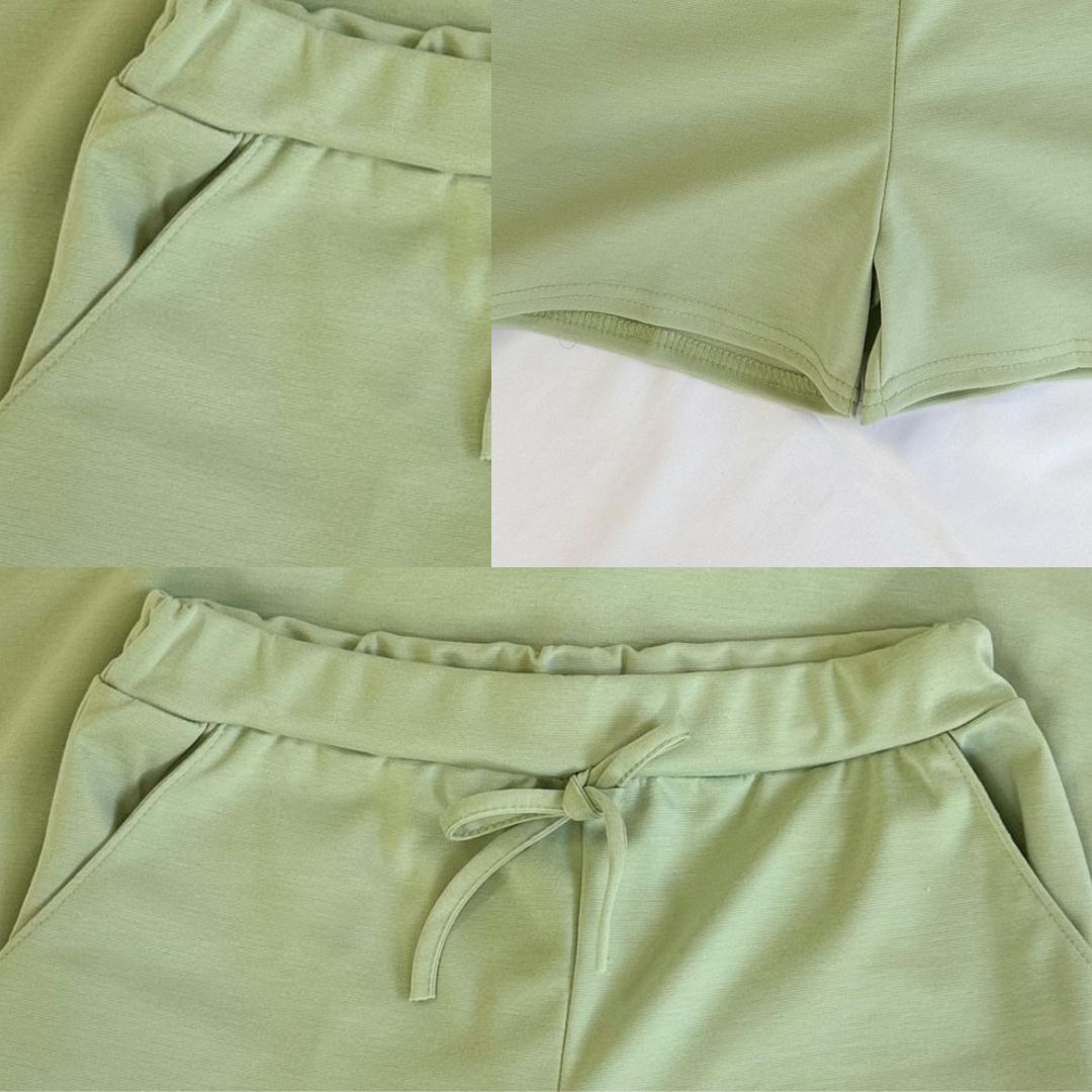 LUXE DIVA Womens Ladies Short Sleeve Boxy Lounge Wear Tracksuit Shorts Set Comfy Two Piece