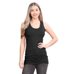 Load image into Gallery viewer, LUXE DIVA Women's Long Racerback Bodycon Vest Top Fitted Sleeveless Muscle Tank for Gym, Yoga, Fitness & Casual Wear Sizes 8-26