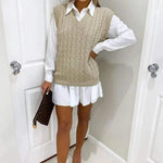 Load image into Gallery viewer, LUXEDIVA Ladies New Striped SHORT Sleeve Crew Neck Knitted Cardigan Jumpers S-XL