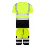 Load image into Gallery viewer, LUXE DIVA Hi Vis Safety Cargo Shorts High Visibility Reflective Workwear Security Combat Pockets Lightweight Utility Jogger for Men