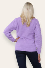 Load image into Gallery viewer, LUXE DIVA LADIES WOMENS BRAND NEW LONG SLEEVE SWEATER CREW NECK CHAIN LINK PATTERN THICK KNIT WINTER JUMPER Cardigan Clothing