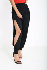 Load image into Gallery viewer, LUXEDIVA  Womens Ladies Side Slit Harem Trouser