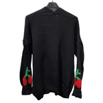 Load image into Gallery viewer, LUXE DIVA Womens Long Sleeve Cherries Print Open Front Knitted Jumper Cardigan 8-14