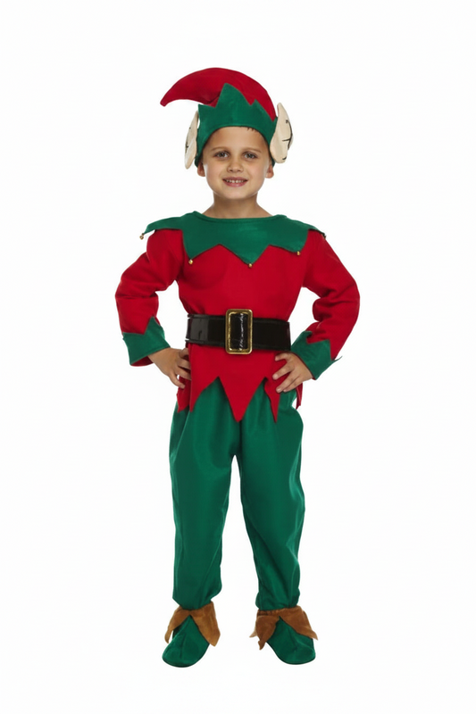 LUXE DIVA Boys Elf Christmas Costume