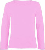 Load image into Gallery viewer, LUXE-DIVA Girls Boy Kids Plain Basic Long Sleeve Round Neck T-Shirt Stretch School Tee Top 2-13 Years