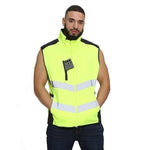 Load image into Gallery viewer, HUBIBUBI Mens Hi Viz Body Warmer High Visibility Gilet Jacket | Hi Viz Fleece Lined Waterproof Workwear Security Safety Wear Reflective Tape Gilet Waistcoat Phone & ID Pockets Vest Top S-3XL