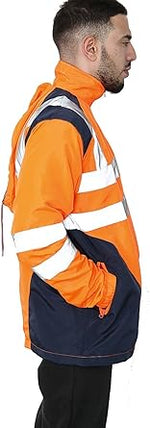 Load image into Gallery viewer, LUXE DIVA Hi Viz High Visibility Short Sleeve Polo Shirts - Men's Reflective Tape Safety Hi Vis Security Work Breathable Lightweight Workwear T-Shirt Tops