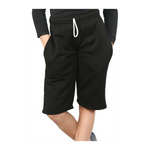 Load image into Gallery viewer, LUXE DIVA Unisex Kids PE School Sports Shorts with Pockets – Boys Girls Fleece Gym Running Football Cycling Shorts with Drawstring – Indoor Outdoor Summer Athletic