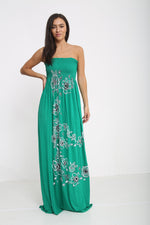 Load image into Gallery viewer, Women Ladies Chunky flora Print Sheering Maxi Dress