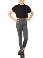 Load image into Gallery viewer, Childrens Plain Full Length Jersey Leggings Girls Stretchy Thick Material Pants