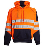 Load image into Gallery viewer, Hi Viz Vis High Visibility Jacket Hoodie Work 3 Zip Hooded SweatShirt Fleece Menswear Clothes Workwear Man Long Sleeve Top Comfy Longsleeves Underwear Uniforms