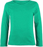 Load image into Gallery viewer, LUXE-DIVA Girls Boy Kids Plain Basic Long Sleeve Round Neck T-Shirt Stretch School Tee Top 2-13 Years