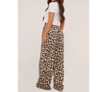Load image into Gallery viewer, LUXE DIVA Womens Ladies Wide Leg Leopard Print Palazzo Trouser