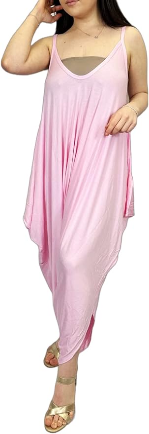 LUXE DIVA Women's Harem V Neck Jumpsuit