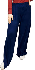Load image into Gallery viewer, Ladies Palazzo Wide Leg Flared Elasticated Stretch Plus Size Plain Trousers 8-26
