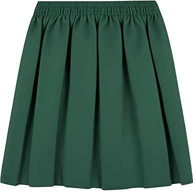 LUXE DIVA Girls Pleated School Skirt Drop Waist Zip