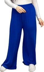 Load image into Gallery viewer, Ladies Palazzo Wide Leg Flared Elasticated Stretch Plus Size Plain Trousers 8-26