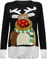 Load image into Gallery viewer, Unisex 3D LED NOSE Novelty Sweater Jumper For Adult