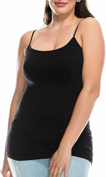 Load image into Gallery viewer, Women's Plain Cami Tunic Top Long Strappy Vest Stretchy Mini Dress UK 8-22