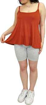 Load image into Gallery viewer, Womens Plain Sleeveless Round Scoop Neckline Stretch Slim Straps Strappy Flared Swing Camisole T-Shirt Vest Top UK Size 24-26