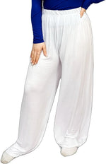 Load image into Gallery viewer, Ladies Palazzo Wide Leg Flared Elasticated Stretch Plus Size Plain Trousers 8-26