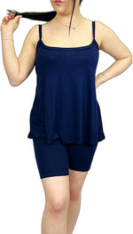 Load image into Gallery viewer, Womens Plain Sleeveless Round Scoop Neckline Stretch Slim Straps Strappy Flared Swing Camisole T-Shirt Vest Top UK Size 16-22