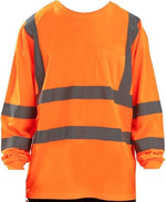 Load image into Gallery viewer, LUXE DIVA Hi Vis Crew Neck Sweatshirt Yellow Orange Sizes S to 3XL with 1 Pocket Security Shirt High Visibility Safety Workwear Reflective Long Sleeve (UK, Alpha, S, Regular, Regular, Orange)