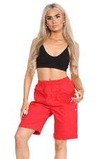 Load image into Gallery viewer, Women's Stretchy Summer Cotton Elasticated Cherry Berry Shorts Pant