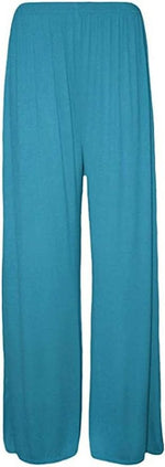 Load image into Gallery viewer, Ladies Palazzo Wide Leg Flared Elasticated Stretch Plus Size Plain Trousers 8-26