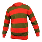 Load image into Gallery viewer, LUXE DIVA Men's Halloween Costume Red Green Stripe Knitted Jumper Explore Hat Scary Mask & Claw Hand Glove Halloween Cosplay Horror Fancy Dress Costume Suit Sweater+Top+Hat+Mask+Glove For Adult