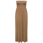 Load image into Gallery viewer, LUXE DIVA Plus Size Womens Printed Bandeau Strapless Shirred Ladies Long Maxi Dress Sleeveless Casual Summer Womenswear Fit Original Style