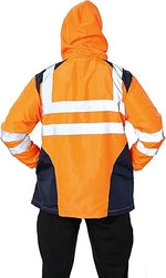 Load image into Gallery viewer, LUXE DIVA Hi Viz High Visibility Short Sleeve Polo Shirts - Men's Reflective Tape Safety Hi Vis Security Work Breathable Lightweight Workwear T-Shirt Tops