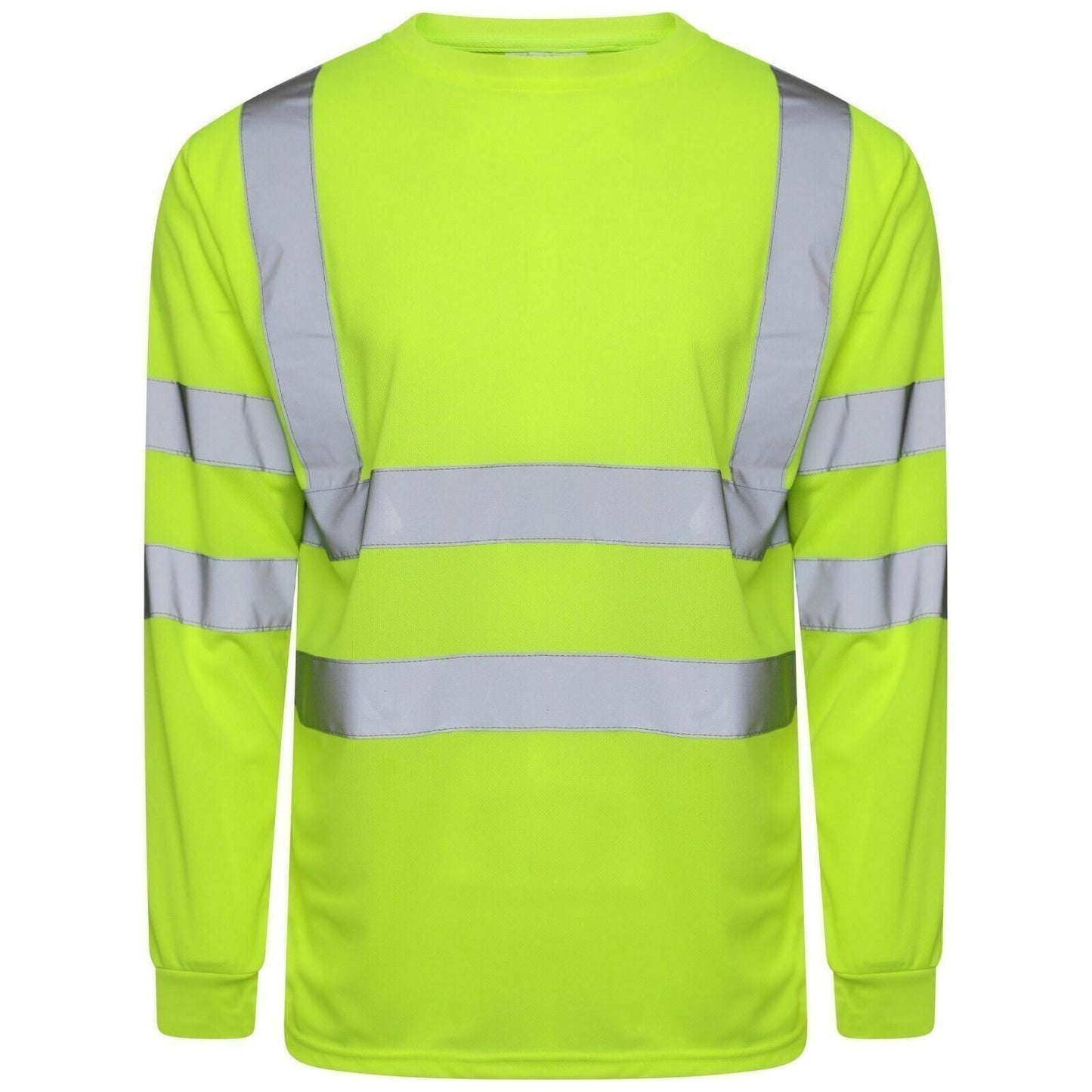 LUXE DIVA Hi Vis Viz Visibility Long Sleeve Crew Neck Highway Work Sweet Shirt Size S-2XL Menswear Classic Clothing Sweatshirt Uniforms Workwear Man Wetsuit