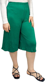 Load image into Gallery viewer, Ladies Plain 3/4 Length Short Palazzo Trousers Casual Wide Leg Culottes Pants Plus Sizes UK 8-26