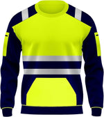 Load image into Gallery viewer, LUXE DIVA  High Visibility Hi Viz Crew Neck Fleece Sweatshirts Security Work Soft Warm Cosy Fleece Tops S-XXL