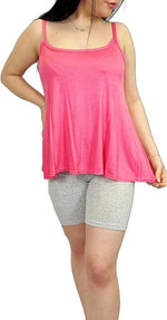 Load image into Gallery viewer, Womens Plain Sleeveless Round Scoop Neckline Stretch Slim Straps Strappy Flared Swing Camisole T-Shirt Vest Top UK Size 8-14