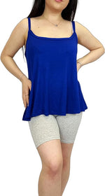 Load image into Gallery viewer, Womens Plain Sleeveless Round Scoop Neckline Stretch Slim Straps Strappy Flared Swing Camisole T-Shirt Vest Top UK Size 16-22