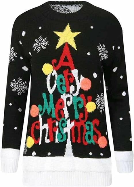 LUXE DIVA Kids 3D Christmas Tree Knitted Jumper Festive