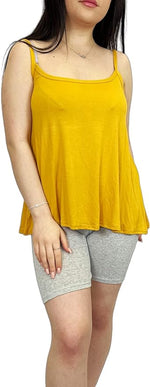 Load image into Gallery viewer, Womens Plain Sleeveless Round Scoop Neckline Stretch Slim Straps Strappy Flared Swing Camisole T-Shirt Vest Top UK Size 8-14