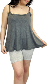 Load image into Gallery viewer, Womens Plain Sleeveless Round Scoop Neckline Stretch Slim Straps Strappy Flared Swing Camisole T-Shirt Vest Top UK Size 8-14