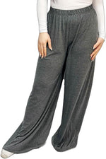 Load image into Gallery viewer, Ladies Palazzo Wide Leg Flared Elasticated Stretch Plus Size Plain Trousers 8-26