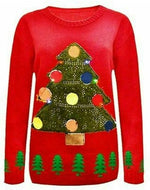 Load image into Gallery viewer, Unisex 3D LED Tree Novelty Sweater Jumper For Adult