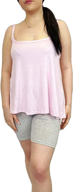 Load image into Gallery viewer, Womens Plain Sleeveless Round Scoop Neckline Stretch Slim Straps Strappy Flared Swing Camisole T-Shirt Vest Top UK Size 8-14