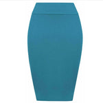 Load image into Gallery viewer, Womens Plain High Waisted Knee Length Bodycon Stretch Pencil Midi Skirt 8-14