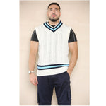 Load image into Gallery viewer, LUXE DIVA Women Mens Cable Knitted V Neck Sleeveless Cricket Jumper Sweater Pullover Top
