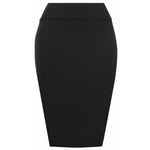 Load image into Gallery viewer, Womens Plain High Waisted Knee Length Bodycon Stretch Pencil Midi Skirt 8-14