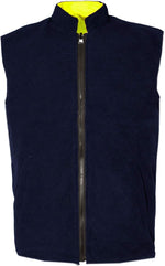 Load image into Gallery viewer, LUXE DIVA  Hi Viz Bodywarmer Reversible Fleece Lined High Visibility Gilet Hi Vis Reflective Waterproof Workwear Padded Vest Security Safety Wear Warm Waistcoat