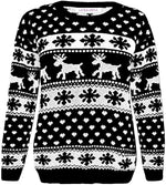 Load image into Gallery viewer, Unisex Reindeer Snowflake Novelty Sweater Jumper For Adult